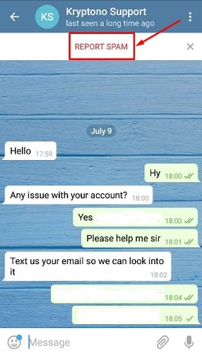 اموزش ریپورت کردن تلگرام