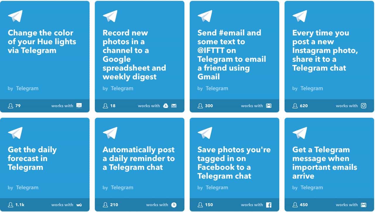 قابلیت IFTTT تلگرام