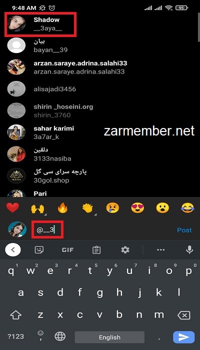 تگ کردن در اینستا - zarmember.net