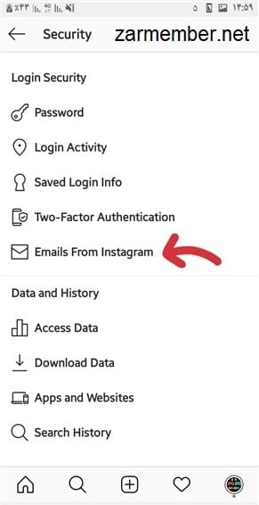 instagram email - zarmember