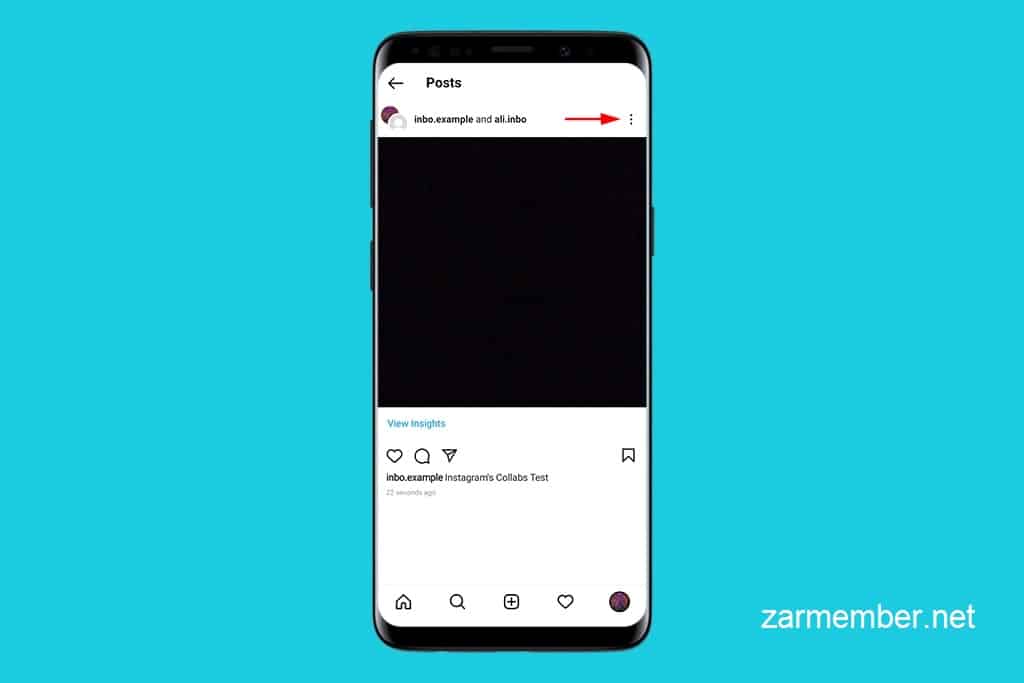 گذاشتن پست مشترک در اینستاگرام - زر ممبر