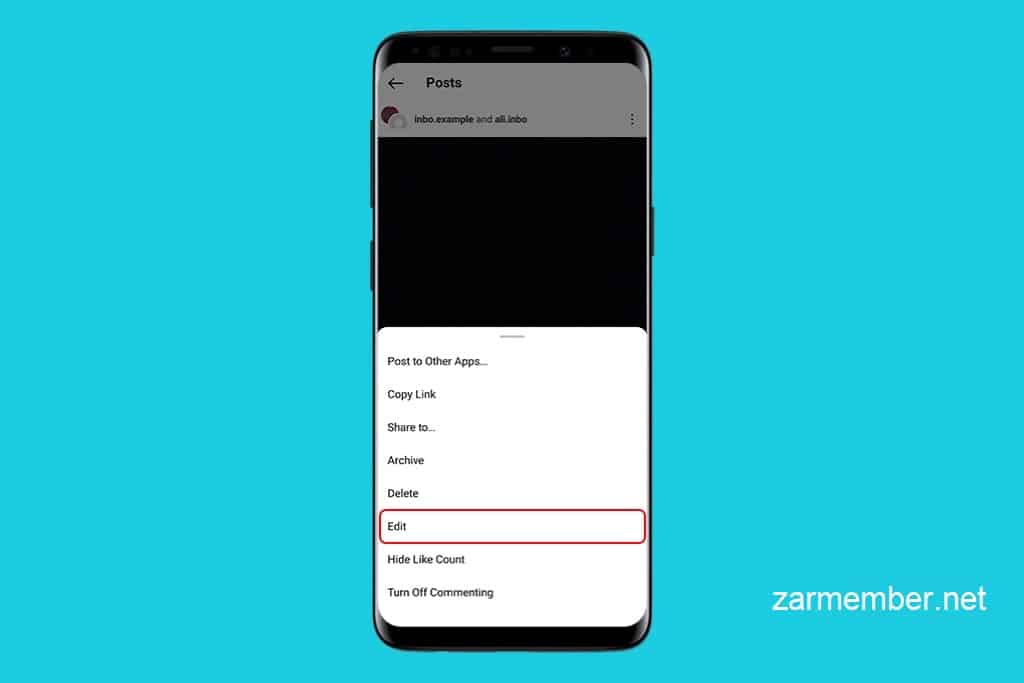 گذاشتن پست مشترک در اینستاگرام - زر ممبر
