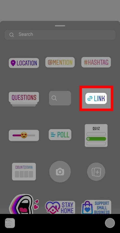 گذاشتن لینک در استوری
