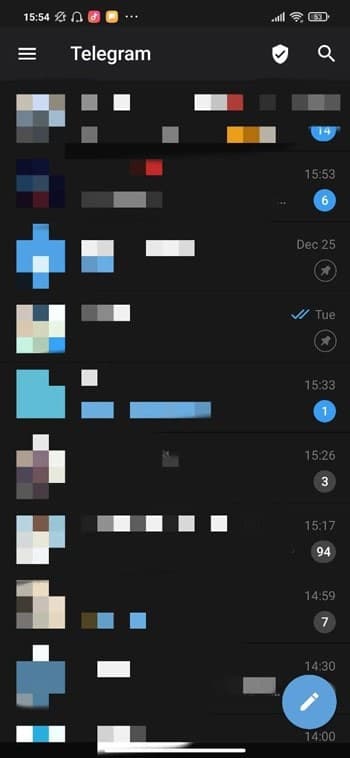 تنظیمات چت تلگرام