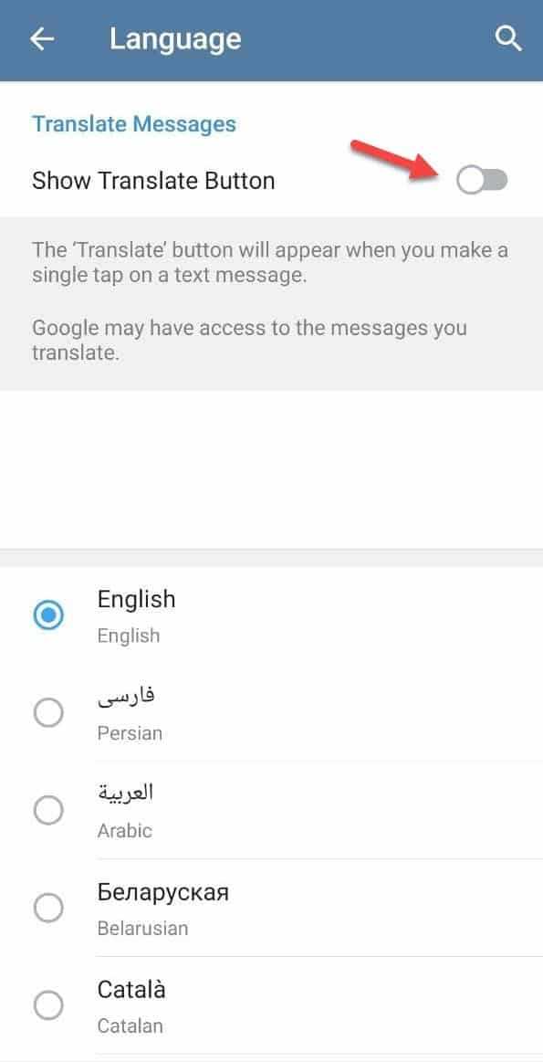 آموزش ترجمه پیام‌ها و پست‌های تلگرام