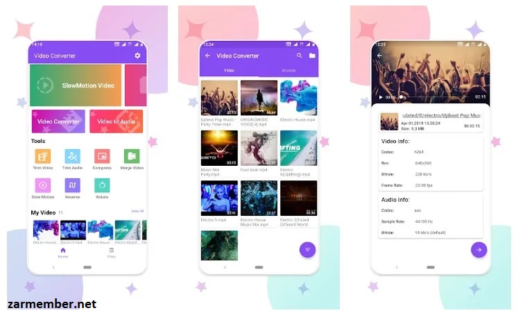 3 تا از سریع ترین بهترین برنامه های تغییر فرمت فیلم در موبایل