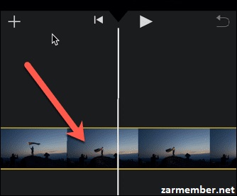 تایم لاین در برنامه iMovie