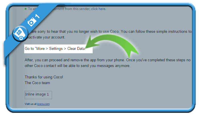 حذف اکانت Coco Messenger