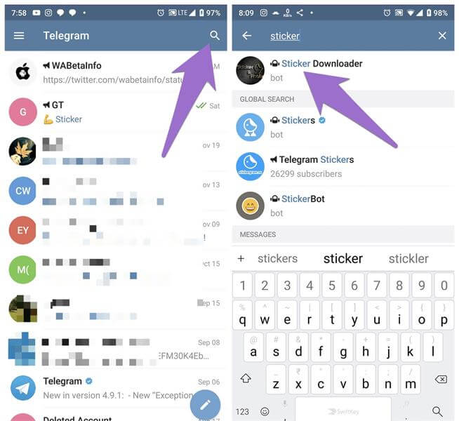 stickers bot انتقال stickers های تلگرام به واتساپ