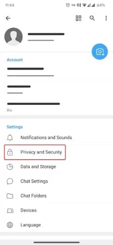 قفل کردن telegram با اثرانگشت مرحله 2