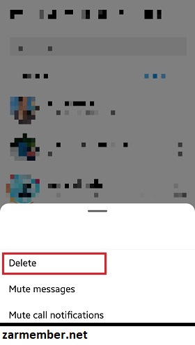 delete کردن گفتگو در اینستاگرام 1
