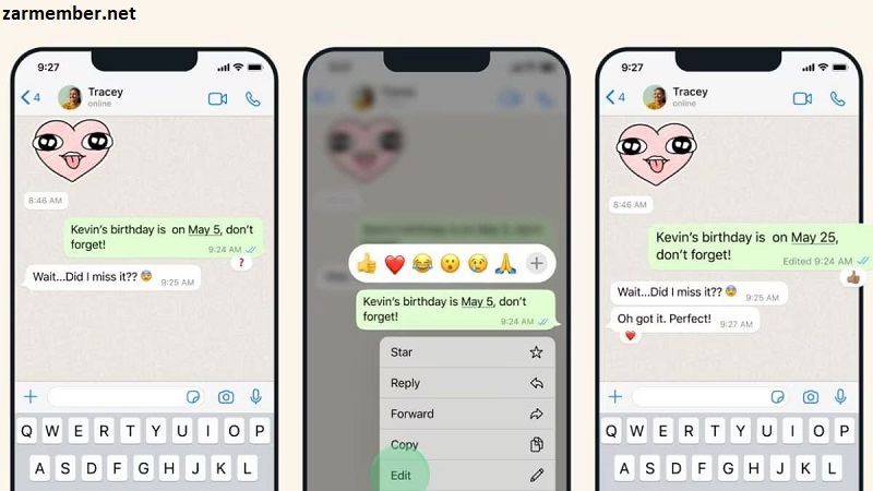 آموزش ویرایش مسیج در whatsapp