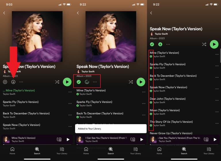 دانلود آهنگ در Spotify از طریق موبایل