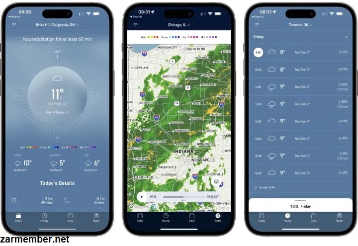 برنامه AccuWeather 