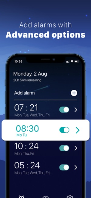 Alarm – morning eye exercise
