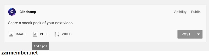 ایجاد poll در یوتیوب