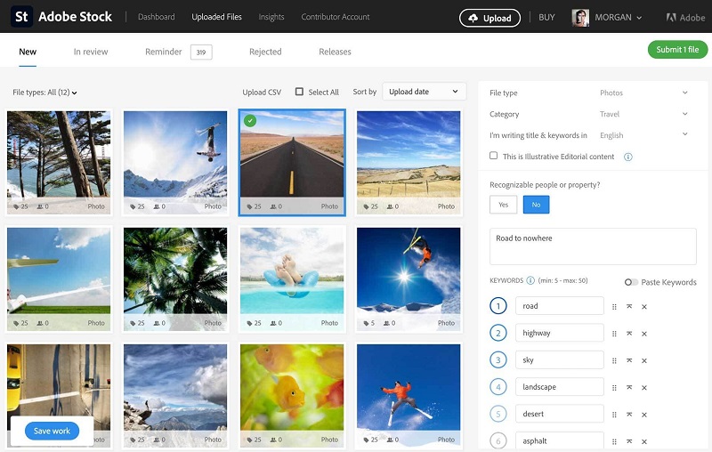 وبسایت Adobe Stock