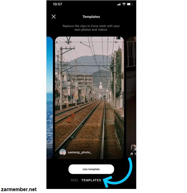 تمپلیت ریلز اینستاگرام