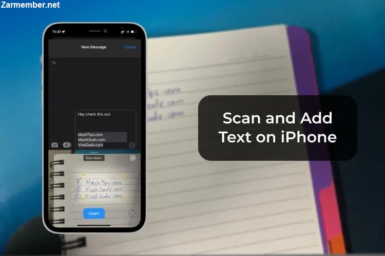 SCAN متن در ios