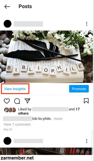 view insights پست های اینستاگرام