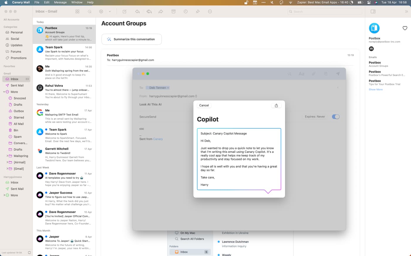 Canary Mail