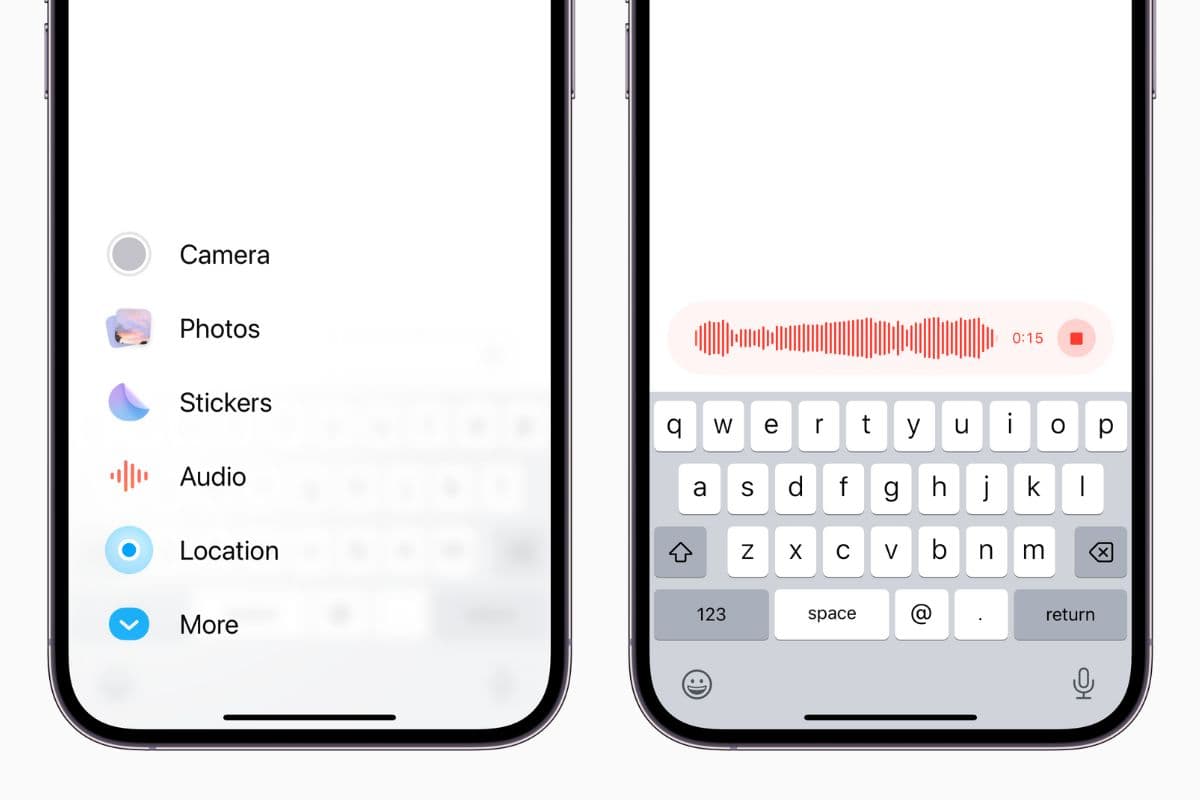 آموزش ارسال پیام صوتی (voice message) در آیفون