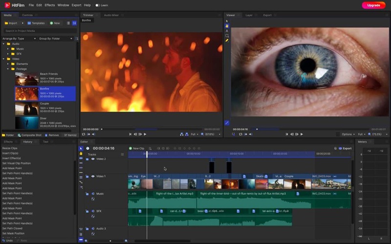برنامه ادیت ویدیو HitFilm