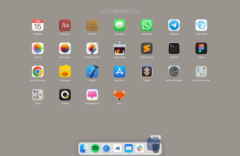 پاک کردن برنامه ها مک با استفاده از launchpad