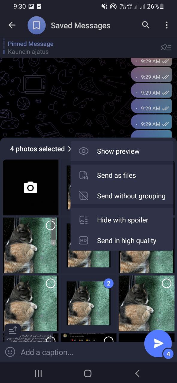 ارسال تصاویر با کیفیت بالا در تلگرام به صورت گروهی