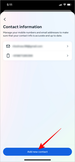 add new contact اینستاگرام