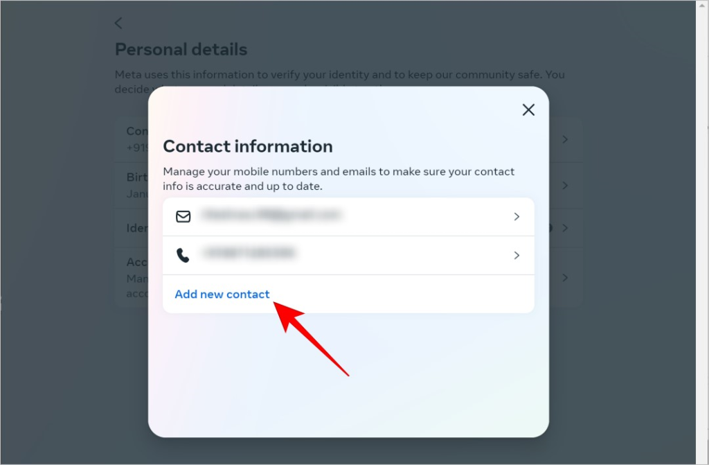add new contact