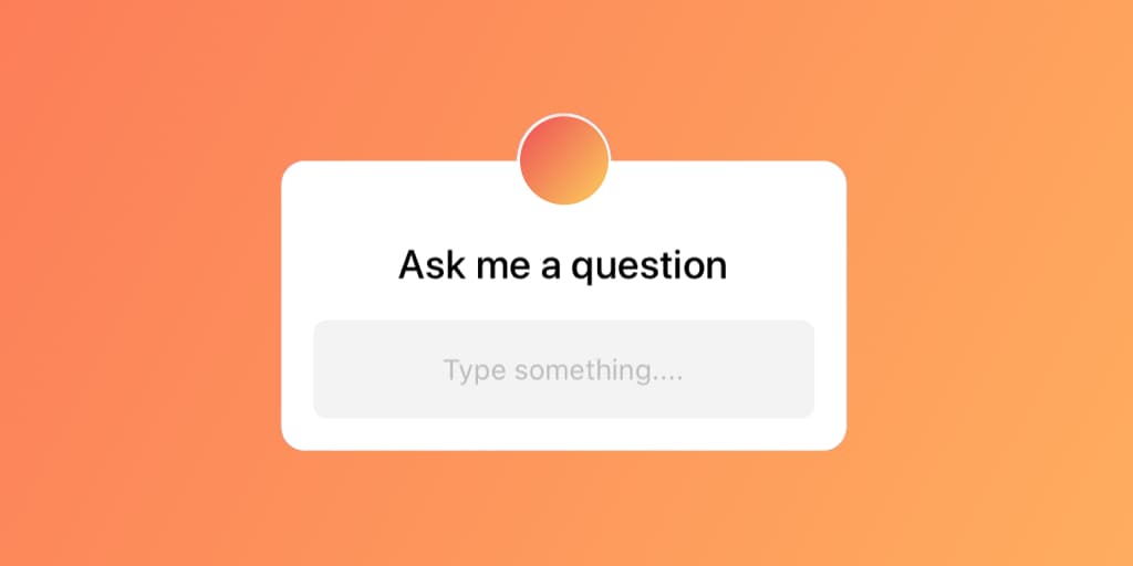 استیکر Question استوری اینستاگرام