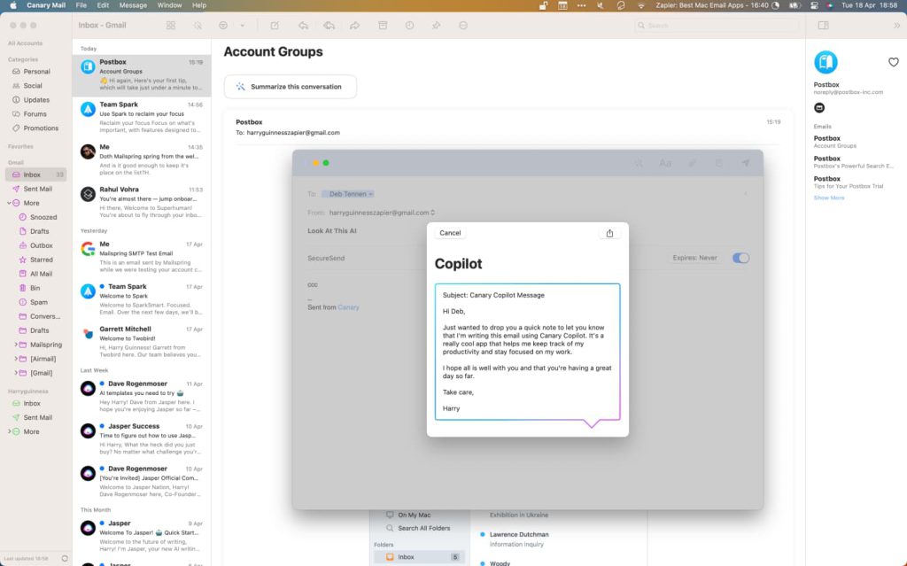 Canary Mail