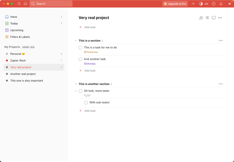 برنامه todoist