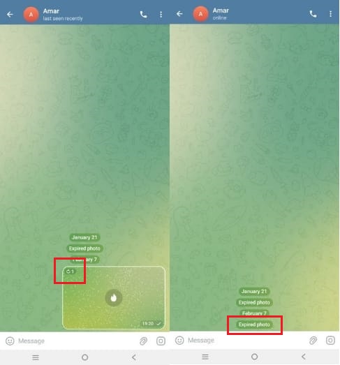 one time view photo telegram