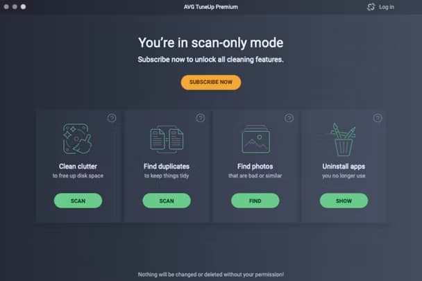 برنامه AVG TuneUp for Mac