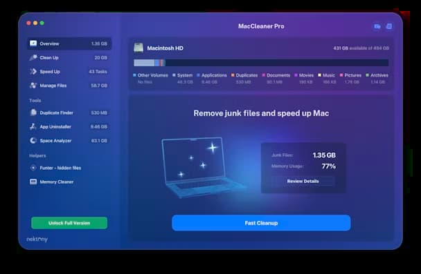 برنامه Mac Cleaner Pro