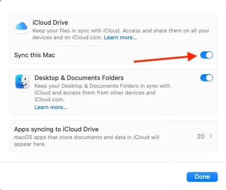 بکاپ گرفتن از مک با icloud مرحله سوم