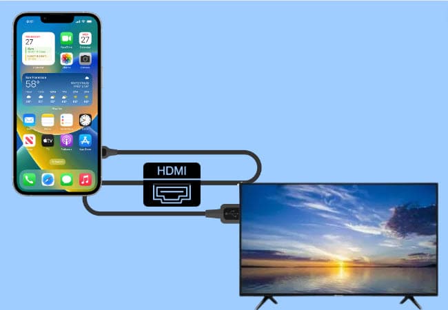 وصل کردن آیفون به تلویزیون با hdmi
