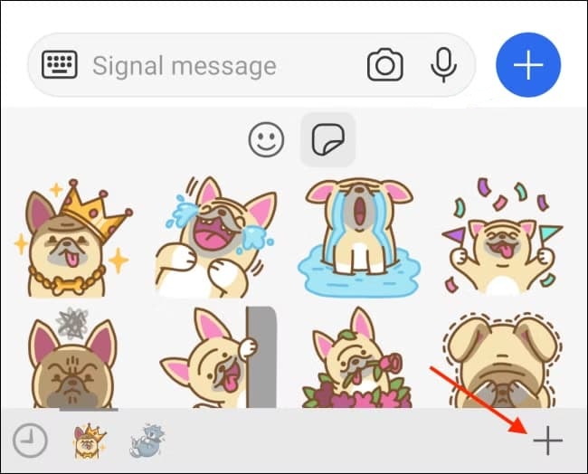 افزودن stickers در سیگنال android