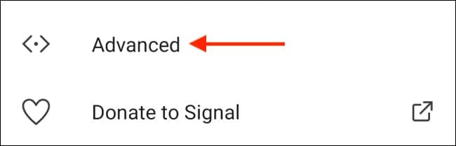 تنظیمات advanced سیگنال
