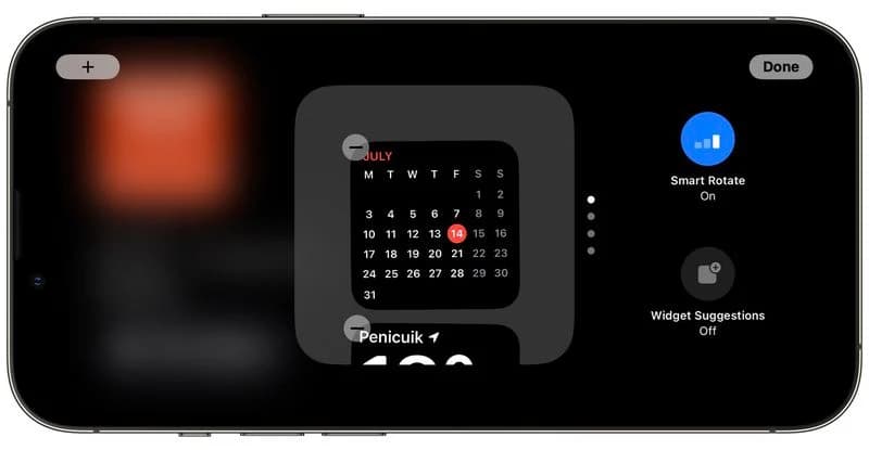 ویجت های حالت standby mode