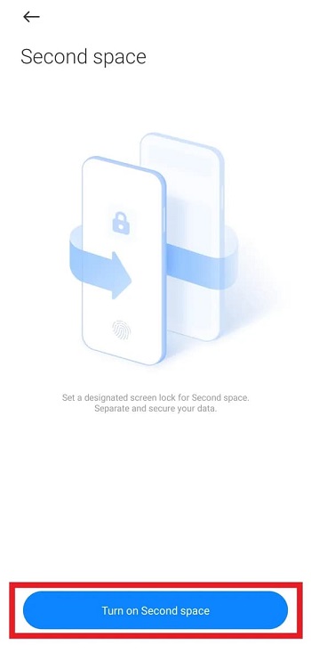 قابلیت second space در شیائومی