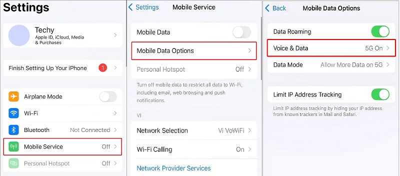 غیرفعال کردن اینترنت 5g در آیفون