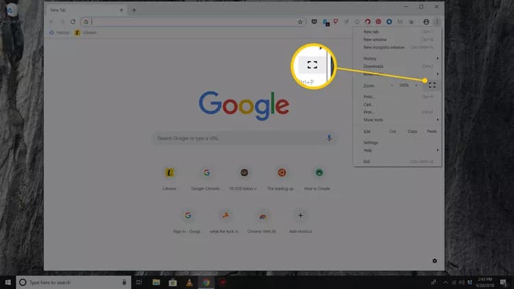 فعال کردن فول اسکرین کروم در ویندوز