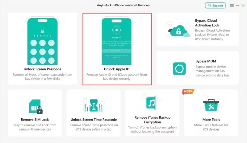 پاک کردن اپل آیدی با برنامه anyluck