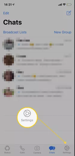 تنظیمات برنامه واتساپ