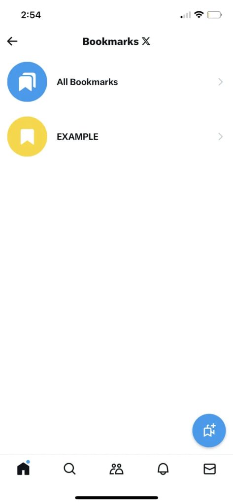 نحوه مشاهده پست های بوکمارک شده توییتر در phone
