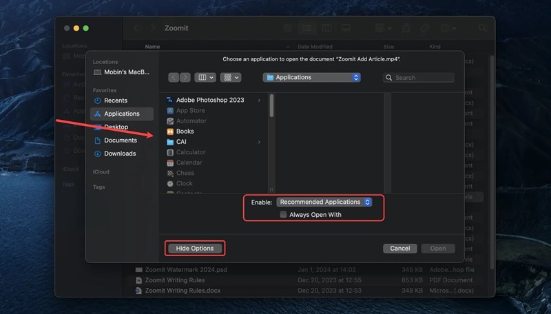 مراحل تغییر برنامه های پیش فرض در macOS