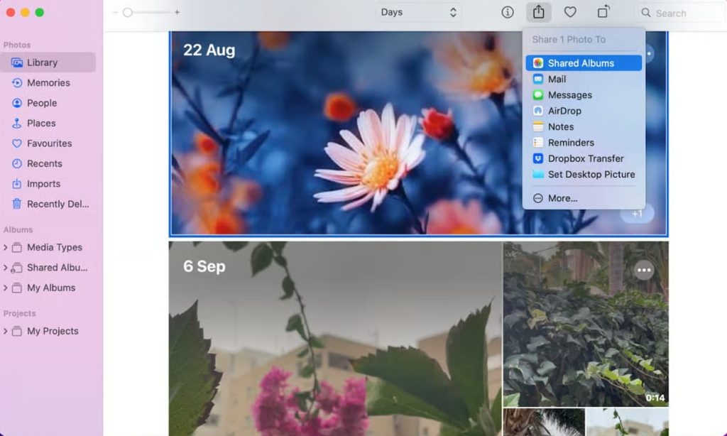 اشتراک گذاری عکس با icloud در مک